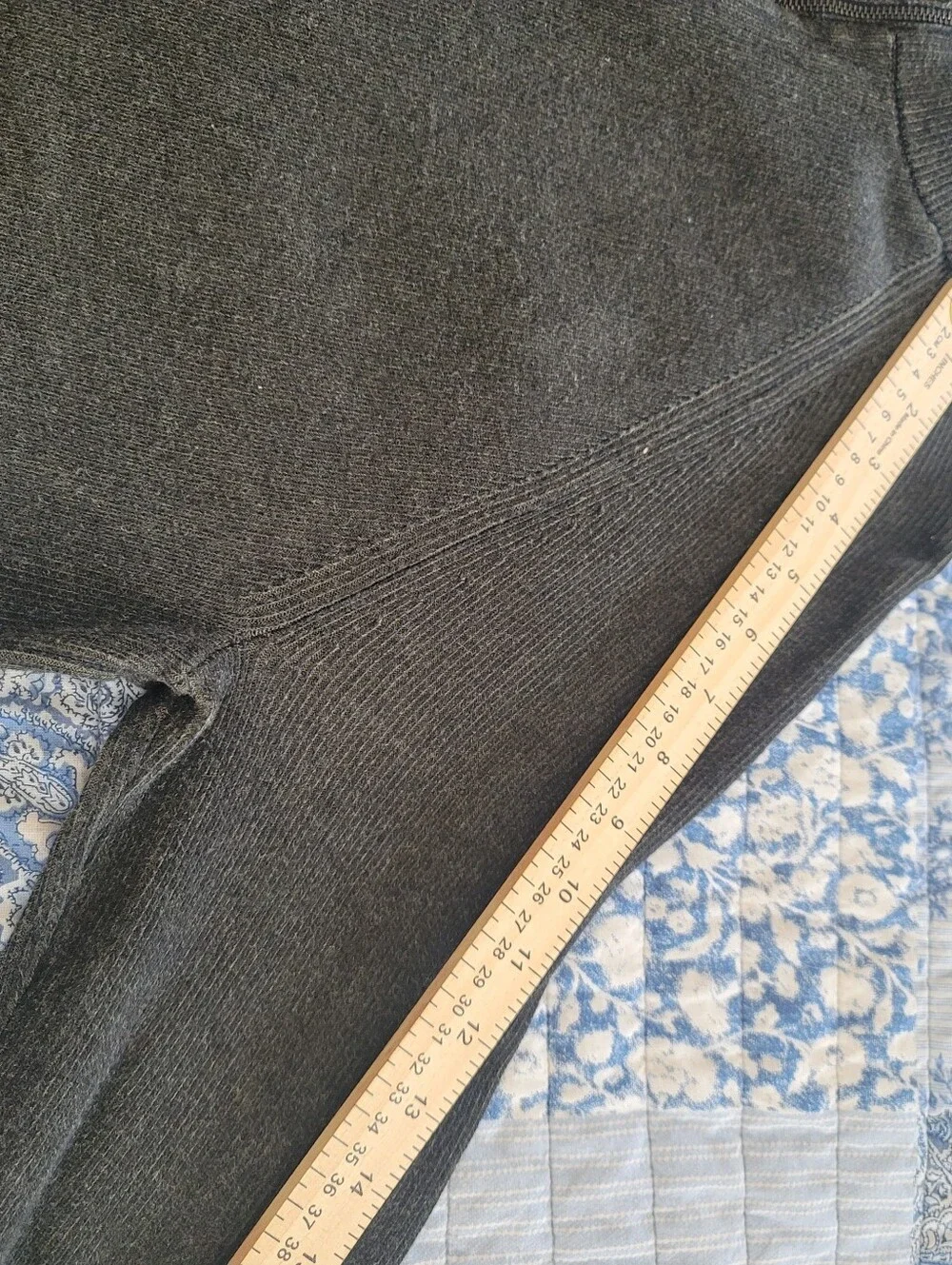Banana Republic Men's Dark Charcoal Quarter-Zip Sweater